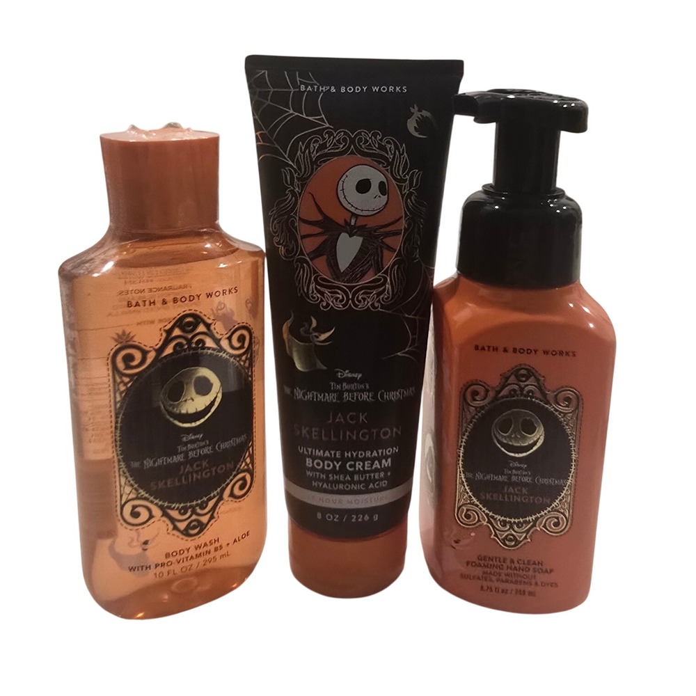Bath & Body Works Nightmare Before Christmas Jack 3 Set Lotion Body wash soap
